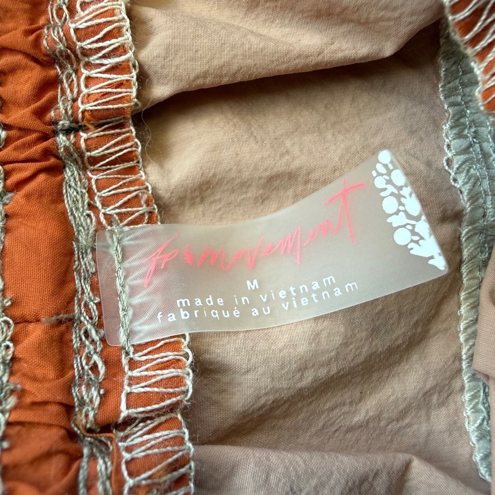 FP Movement by Free People Cream Track Joggers with Pink and Orange Accents - Picture 7 of 8